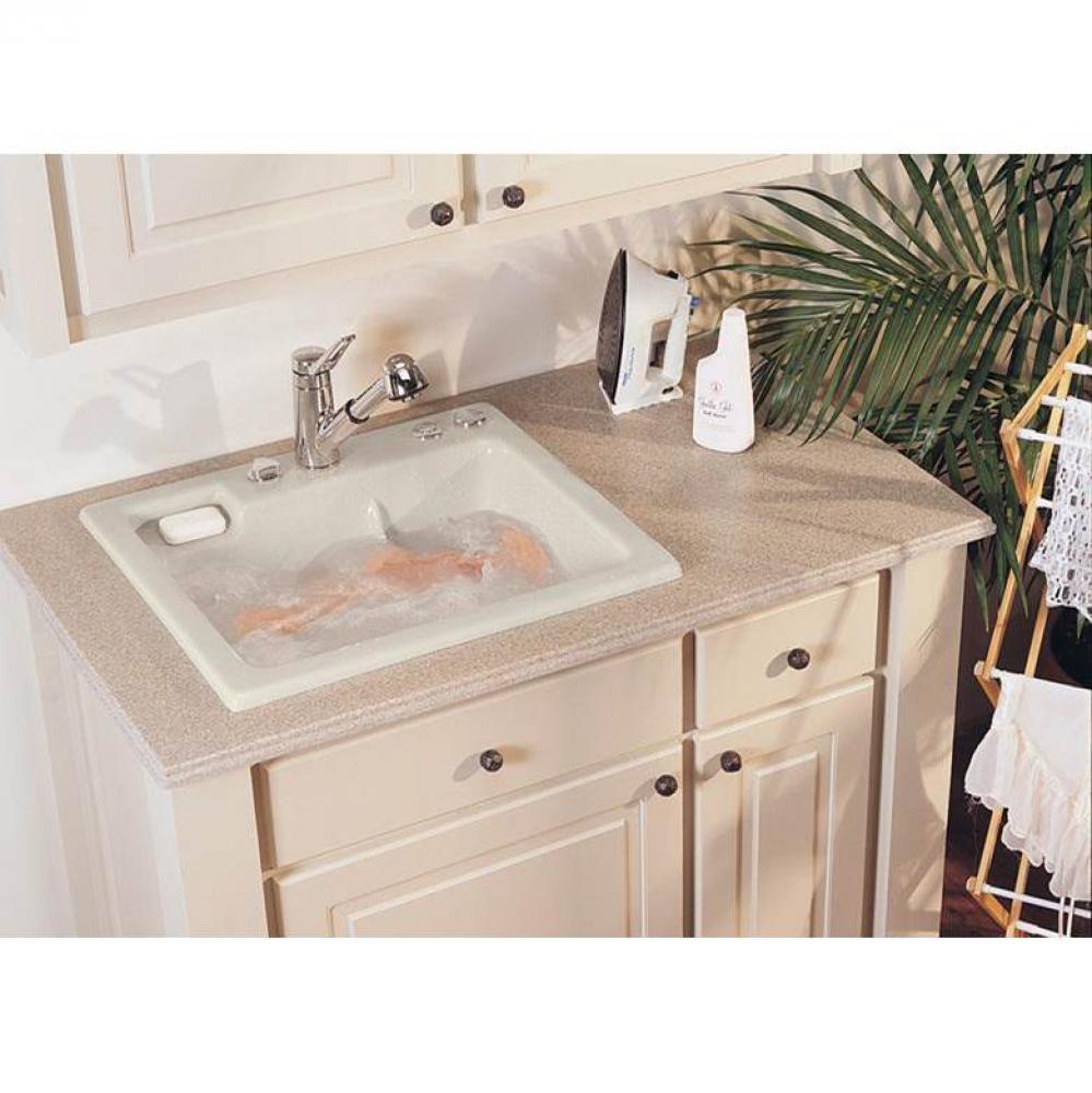 Bone Jentle Jet Laundry Sink With Washboard Front