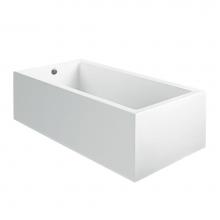 MTI Baths AST101ASCULPT1 - 60X36 Sculpted 1 Side White Air Bath Andrea 11A
