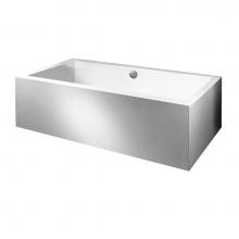 MTI Baths AST108A1 - Andrea 18A Acrylic Cxl Sculpted 1 Side Air Bath - White (72X48.25)