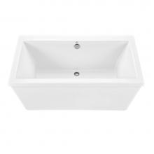 MTI Baths S120-WH - Kahlo 3 Acrylic Cxl Freestanding Faucet Deck Soaker- White (60X36)