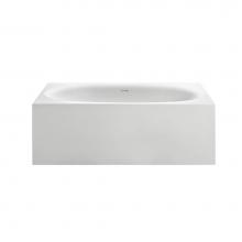 MTI Baths S131-WH-MT - Akana Sculpturestone Freestanding Soaker - Matte White (65.5X38)