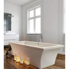 MTI Baths AST136 + BASE136-BO - 66X36 Bone Freestanding Air Bath With Base Madelyn