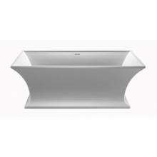 MTI Baths AST137B-WH-MT - Intarcia Sculpturestone Freestanding W/Pedestal Air Bath - Matte White (67X40)