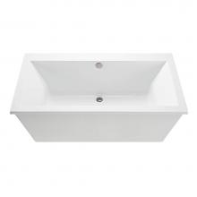 MTI Baths S143-BI - Kahlo 4 Acrylic Cxl Freestanding Faucet Deck Soaker- Biscuit (66X36)