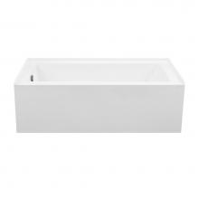 MTI Baths AEM152-WH-RH - Cameron 2 Acrylic Cxl Integral Skirted Rh Drain Air Bath Elite/Microbubbles - White 60X30)