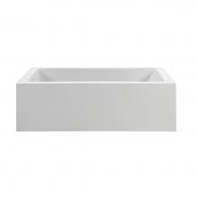 MTI Baths S161-WH-MT - Maddux Sculpturestone Freestanding/Undermount Soaker - Matte White (67.375X32.5)