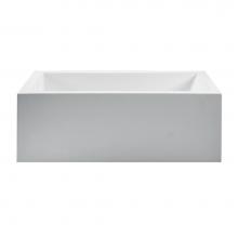MTI Baths AST162-WH-MT - Maddux Sculpturestone Freestanding Air Bath - Matte White (60 X32)
