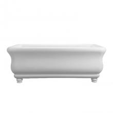 MTI Baths S178C-WH - Parisian 2 With Bun Feet Acrylic Cxl Sculpted Finish Freestanding Soaker - White (72X40)