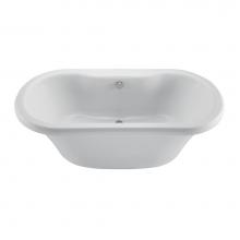 MTI Baths AST182B-WH - Melinda 6 Acrylic Cxl Freestanding Faucet Deck W/Pedestal Air Bath - White (71.625X35.5)
