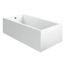MTI Baths AST186ASCULPT1 - 54X32 Sculpted 1 Side White Air Bath Andrea 19A