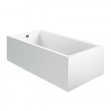 MTI Baths AST188A1 - Andrea 21A Acrylic Cxl Sculpted 1 Side Air Bath - White (54X42.125)
