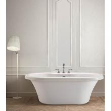 MTI Baths AST191SLC - 66X35 White Freestanding Air Bath Without Pedestal Melinda 8 With Chrome Slotted Overflow