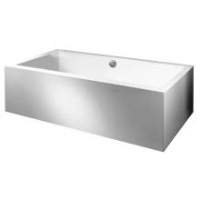 MTI Baths AST192A1 - Andrea 22A Acrylic Cxl Sculpted 1 Side Air Bath - White (66X36)