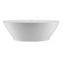 MTI Baths S196-WH-MT - Alissa Sculpturestone Freestanding/Undermount Soaker - Matte White (71.5X37)