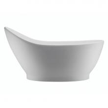 MTI Baths S199-WH-MT - 65X34 Matte White Ess Soaker With Integrated Pedestal Savoy 2