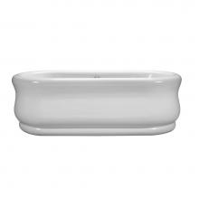 MTI Baths S202-WH - Parisian 4 Acrylic Cxl Sculpted Finish Freestanding Soaker - White (71.25X34.75)