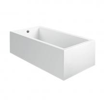 MTI Baths AEM212A3 - Andrea 25A Acrylic Cxl Sculpted 3 Side Air Bath Elite/Microbubbles - White (48X32)