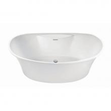 MTI Baths S241DM-WH - Loretta Dolomatte Freestanding Faucet Deck Soaker - White (66.5X36)