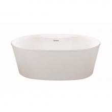 MTI Baths AST255DM-WH - Adel 2 W/Deck Dolomatte Freestandingair Bath - White (57.25X31.5)