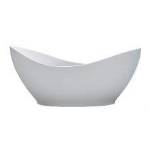 MTI Baths S273-WH-MT - Juliet Sculpturestone Freestanding Soaker - Matte White (66X32.5)