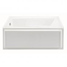 MTI Baths AE80DM-WH-RH - Wyndham 5 Dolomatte Alcove Integral Skirted Rh Air Bath Elite - White (59.75X32)