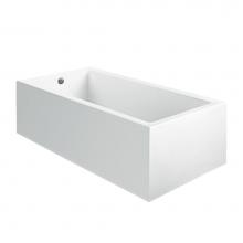 MTI Baths AST92A1 - Andrea 2A Acrylic Cxl Sculpted 1 Side Air Bath - White (71.625X31.75)