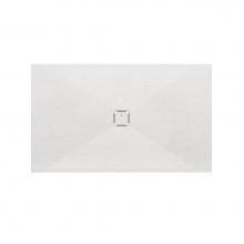 MTI Baths SBB4836-WH - 4836 Mineral Composite Multi-Threshold Center Drain In Pizarra Texture - White