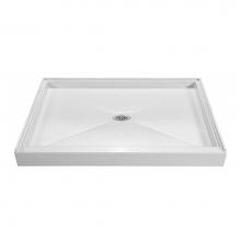 MTI Baths MB4842CD-BI - 48X42 BASICS SHOWER BASE BISCUIT CENTER DRAIN