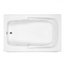 MTI Baths MBWIS6036-WH-RH - 60X36 WHITE RIGHT HAND DRAIN INTEGRAL SKIRTED WHIRLPOOL W/ INTEGRAL TILE FLANGE-BASI