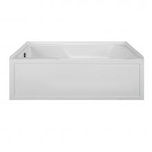 MTI Baths MBSIS6036-BI-RH - 60X36 BISCUIT RIGHT HAND DRAIN INTEGRAL SKIRTED SOAKER W/ INTEGRAL TILE FLANGE-BASIC