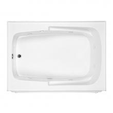 MTI Baths MBWIS6042-WH-RH - 60X42 WHITE RIGHT HAND DRAIN INTEGRAL SKIRTED WHIRLPOOL W/ INTEGRAL TILE FLANGE-BASI