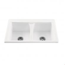 MTI Baths MBKS30-COL - 33X22 OTHER COLORS DOUBLE BOWL BASICS SINK-ENDURANCE