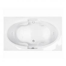 MTI Baths MBSRO7142C-WH - 71X42 White Center Drain Soaking Bath-Basics