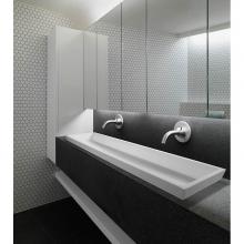 MTI Baths MTCS756GL-WH - Petra 12 Sr Sculpturestone Semi-Recessed - Gloss White (54X14.75)