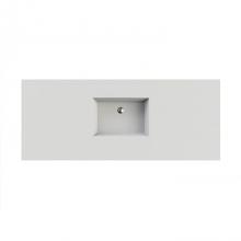 MTI Baths C802S80-WH-GL - Petra 2 Sculpturestone Counter Sink Single Bowl Up To 80''- Gloss White