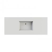 MTI Baths C803S80-WH-GL - Petra 3 Sculpturestone Counter Sink Single Bowl Up To 80''- Gloss White
