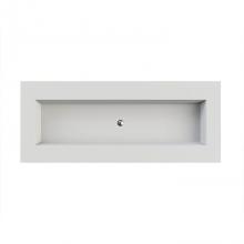 MTI Baths C805S80-WH-GL - Petra 5 Sculpturestone Counter Sink Single Bowl Up To 80''- Gloss White