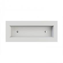 MTI Baths C806S68-WH-GL - Petra 6 Sculpturestone Counter Sink Single Bowl Up To 68''- Gloss White