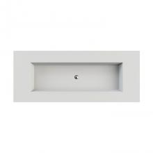MTI Baths C807S56-WH-GL - Petra 7 Sculpturestone Counter Sink Single Bowl Up To 56''- Gloss White