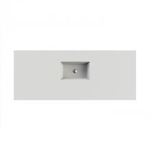 MTI Baths C809S68-WH-MT - Petra 9 Sculpturestone Counter Sink Single Bowl Up To 68''- Matte White