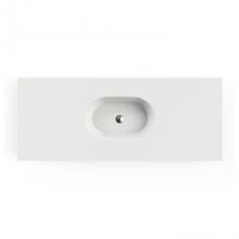 MTI Baths C850S36-WH-MT - Leona 1 Sculpturestone Counter Sink Single Bowl Up To 36''- Matte White