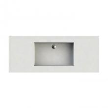 MTI Baths C869D68-WH-GL - Petra 13 Sculpturestone Counter Sink Double Bowl Up To 68''- Gloss White