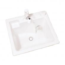 MTI Baths MTLS110J-WH - WHITE JENTLE JET LAUNDRY SINK WITH WASHBOARD FRONT