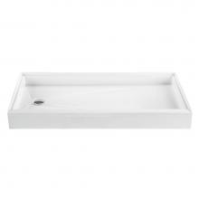 MTI Baths SB6032-BI-LH - 6032 Acrylic Cxl Lh Drain 3-Sided Integral Tile Flange - Biscuit