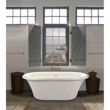 MTI Baths S88SLC - 66X35 White Freestanding Soaker Without Pedestal Melinda 4 With Chrome Slotted Overflow