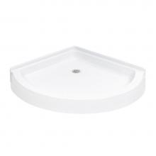 MTI Baths SB36CT-AL - 35.75X35.75X5 ALMOND CURVED FRONT SHOWER BASE