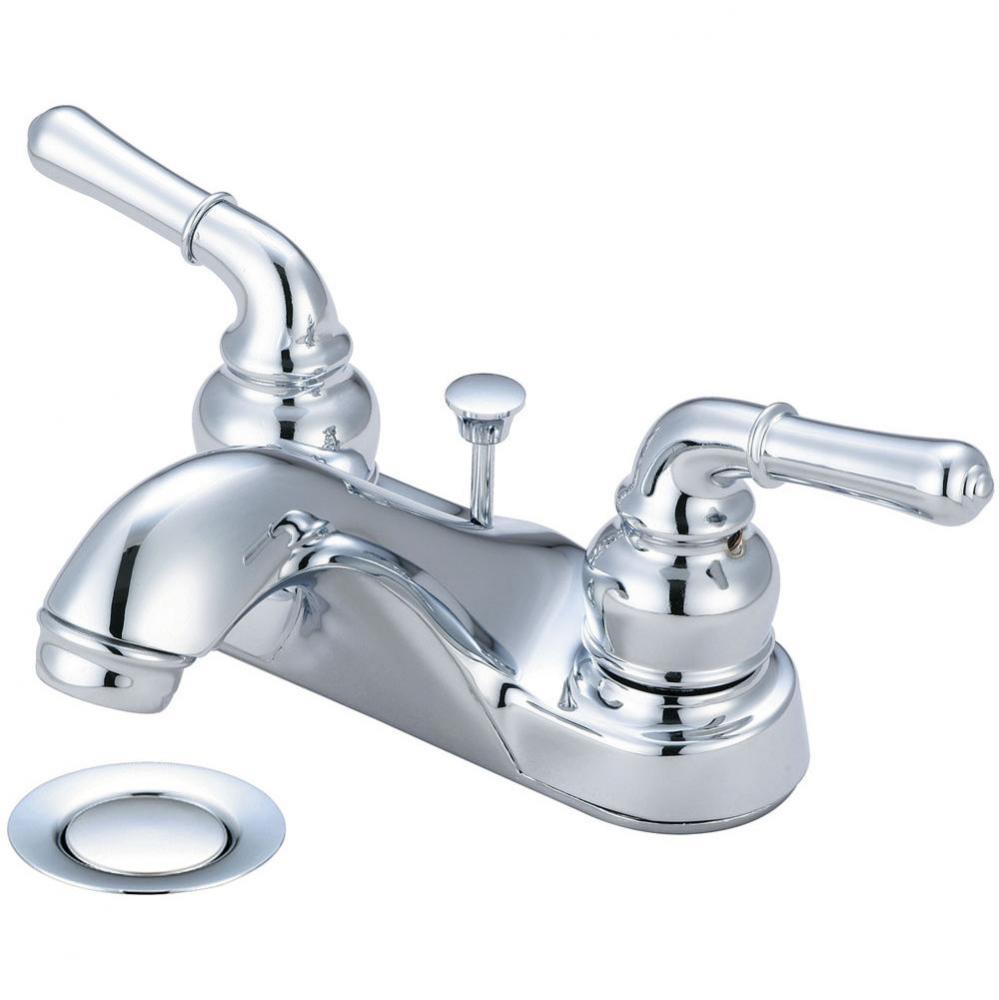 Lav-4'' Two Lvr Hdl W/Brass Pop-Up Drain 1.0 GPM-CP