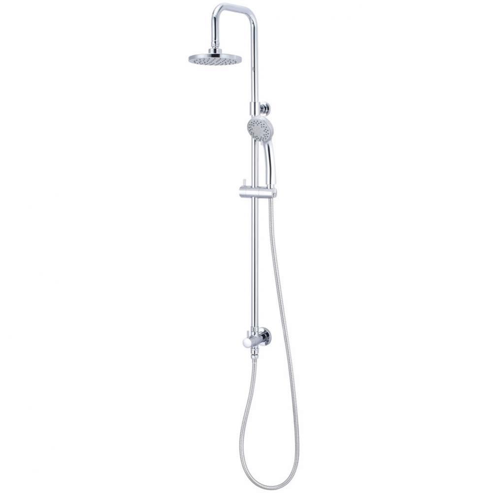 SHOWER COLUMN-HANDHELD SHWR 6'' RAIN SHOWERHEAD W/DIVERTER 1.75 GPM-CP