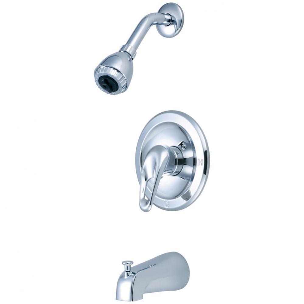 TUB and SHWR TRIM SET-METAL LOOP HDL COMBO DVR TUB SPT SINGLE FUNC SHWR-CP