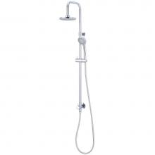 Olympia P-4550 - SHOWER COLUMN-HANDHELD SHWR 6'' RAIN SHOWERHEAD W/DIVERTER 1.75 GPM-CP